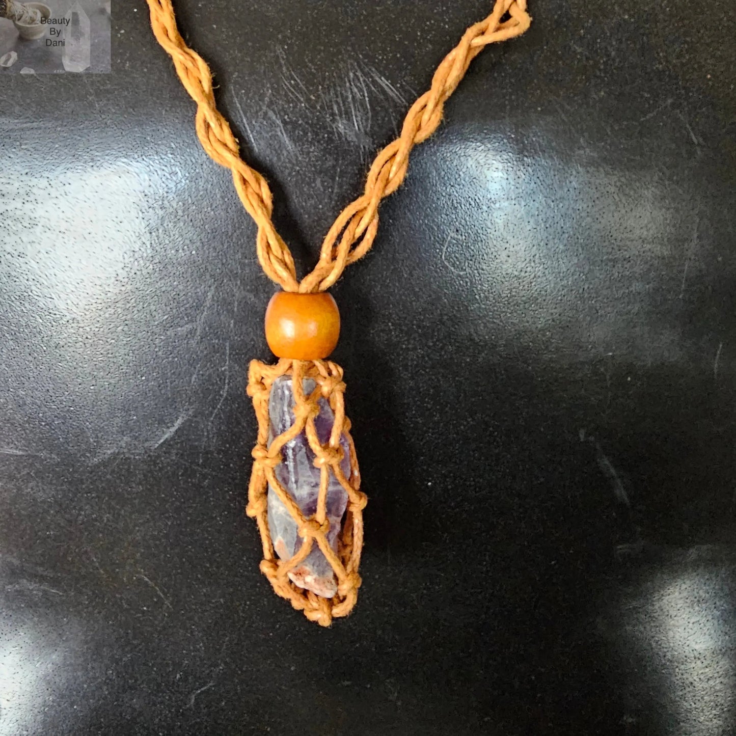 Amethyst Handcrafted Crochet Necklace