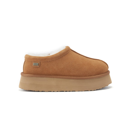 Platform Sole Ultra Low Cut Shoe Suede Upper OUTBACK PLATFOAM CHESTNUT