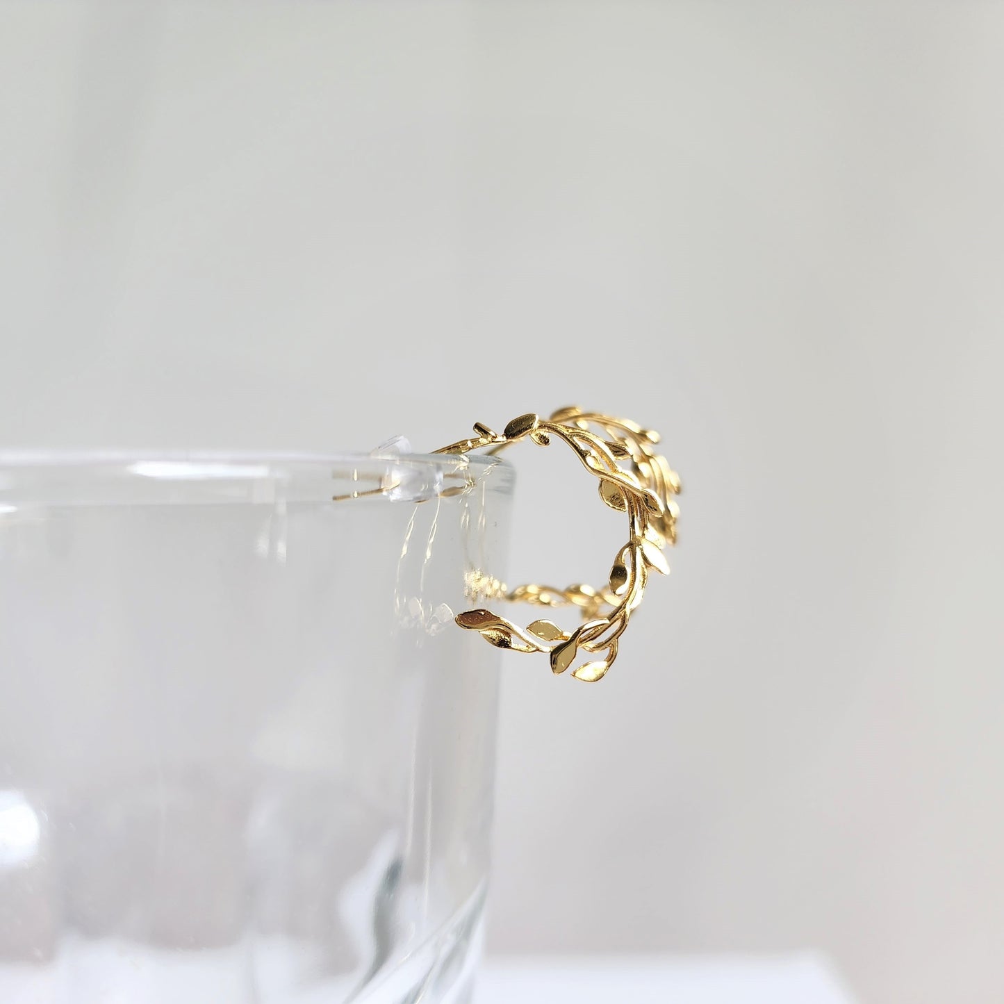 925 Silver Olive Leaf Dangle Earrings Plant Leaf Circle Earrings