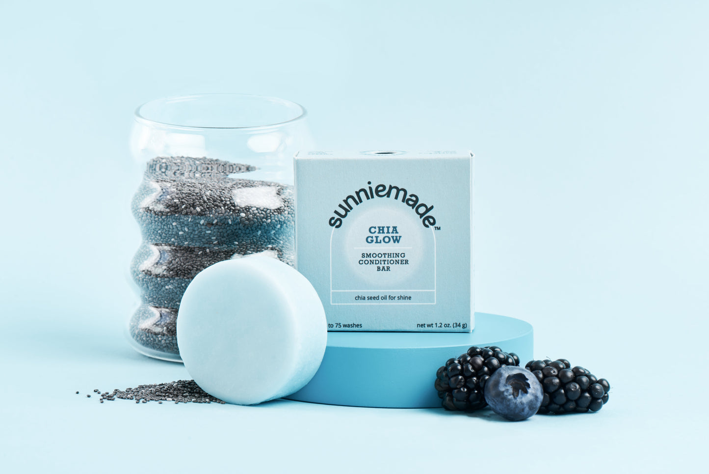 Chia Glow Smoothing Conditioner Bar with Chia Seed Oil