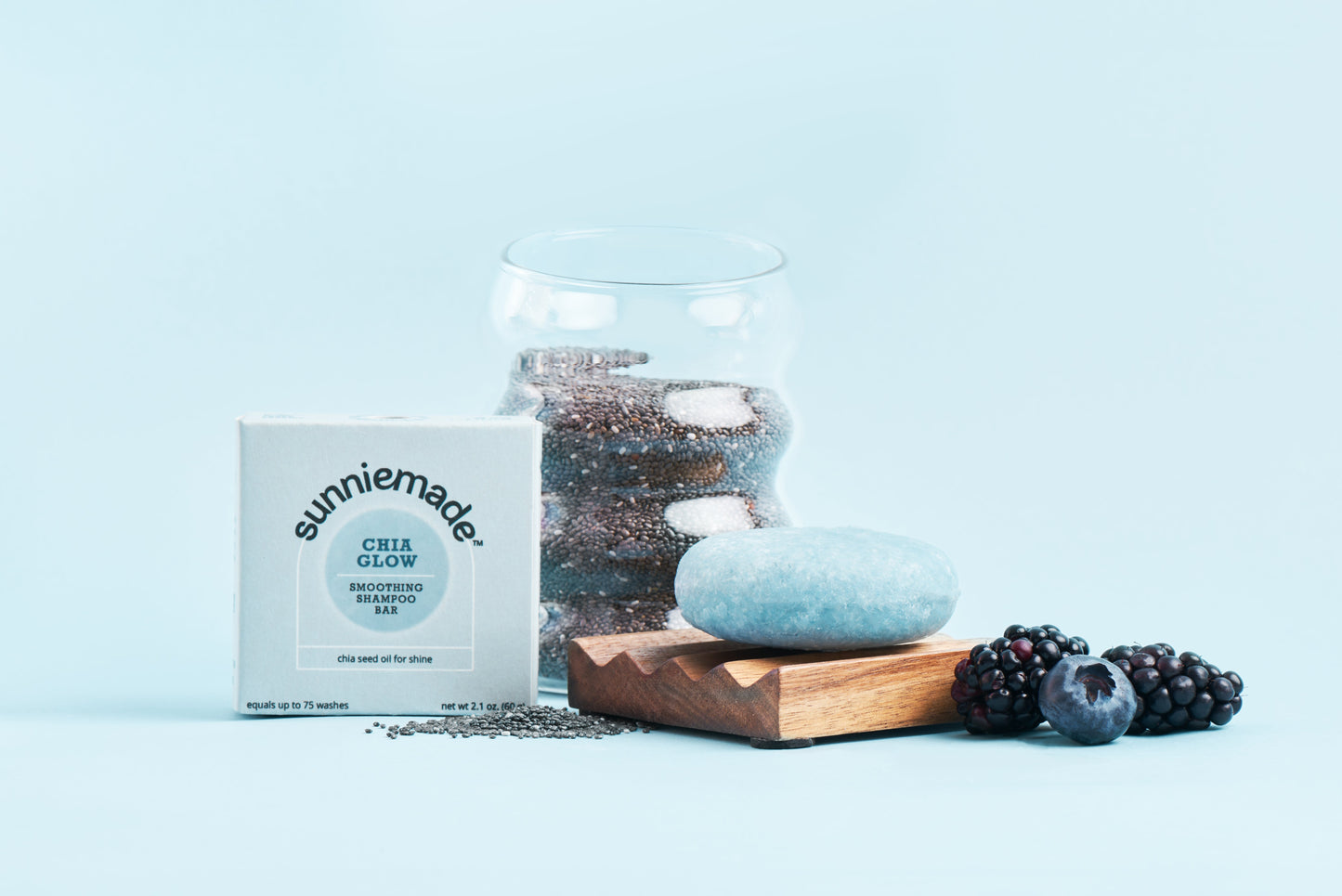 Chia Glow Smoothing Shampoo Bar with Chia Seed Oil