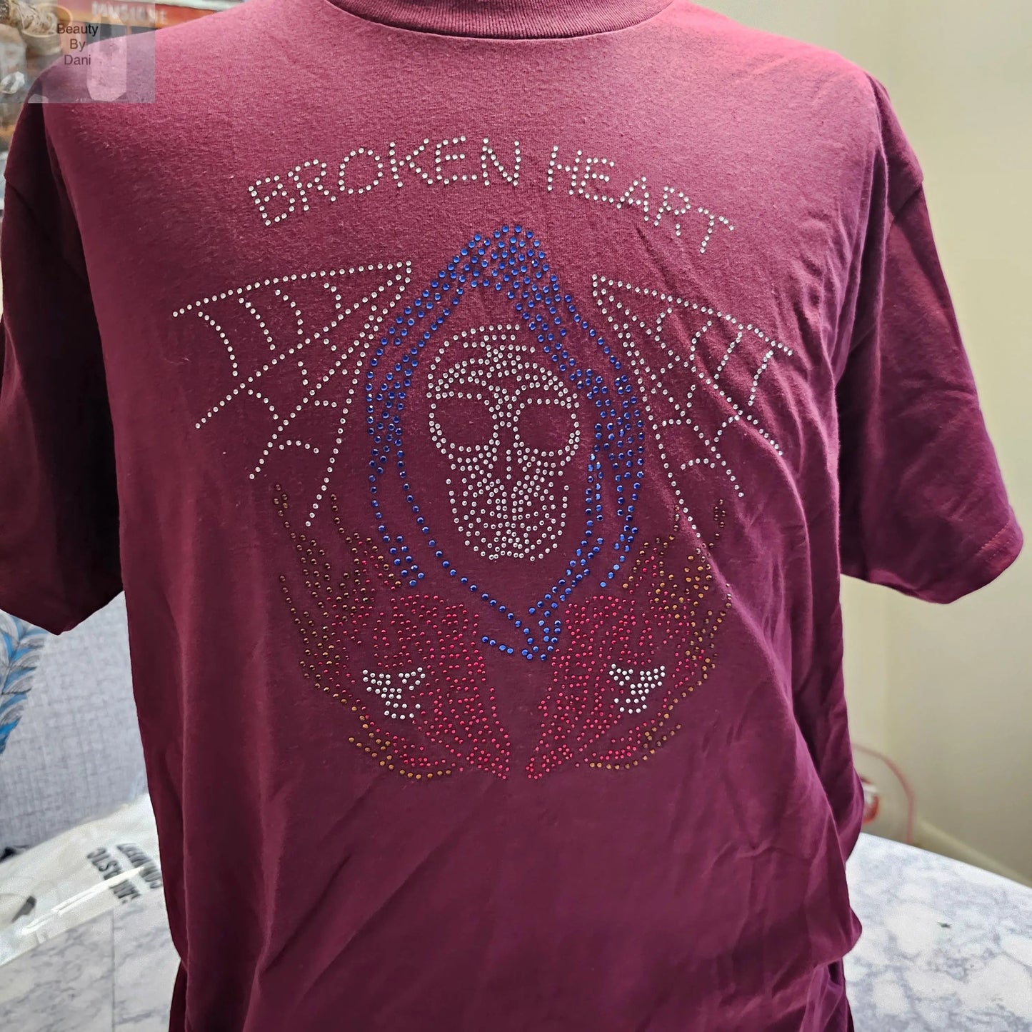 Broken Heart Cotton Crew Neck Shirt