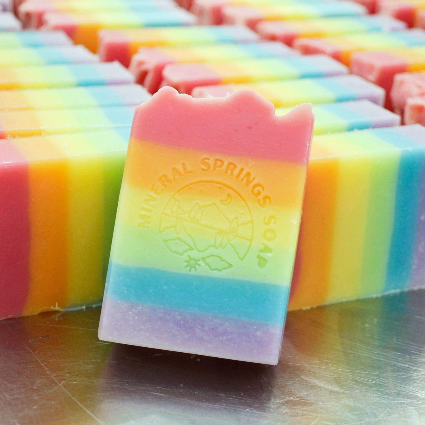 Sparkling Citrus Rainbow Handcrafted Soap LGBT+ Pride