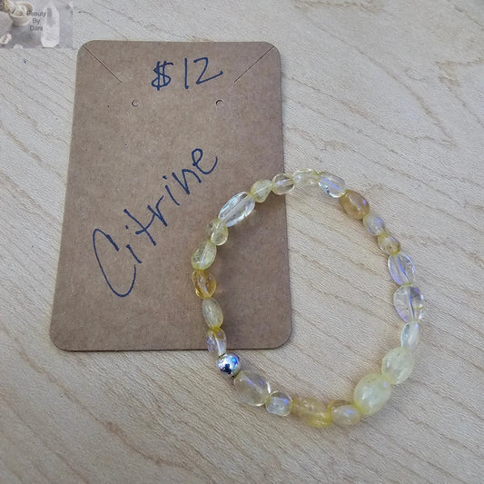 Citrine Natural Pebble Bracelet Beauty by Dani