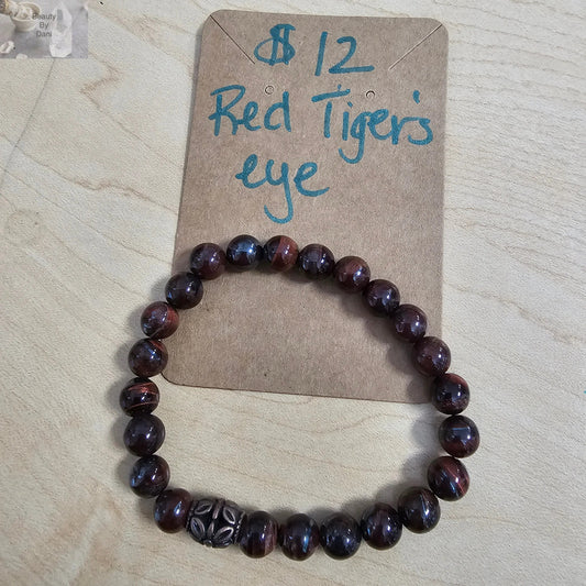 Red Tiger Eye Adjustable Healing Bracelet