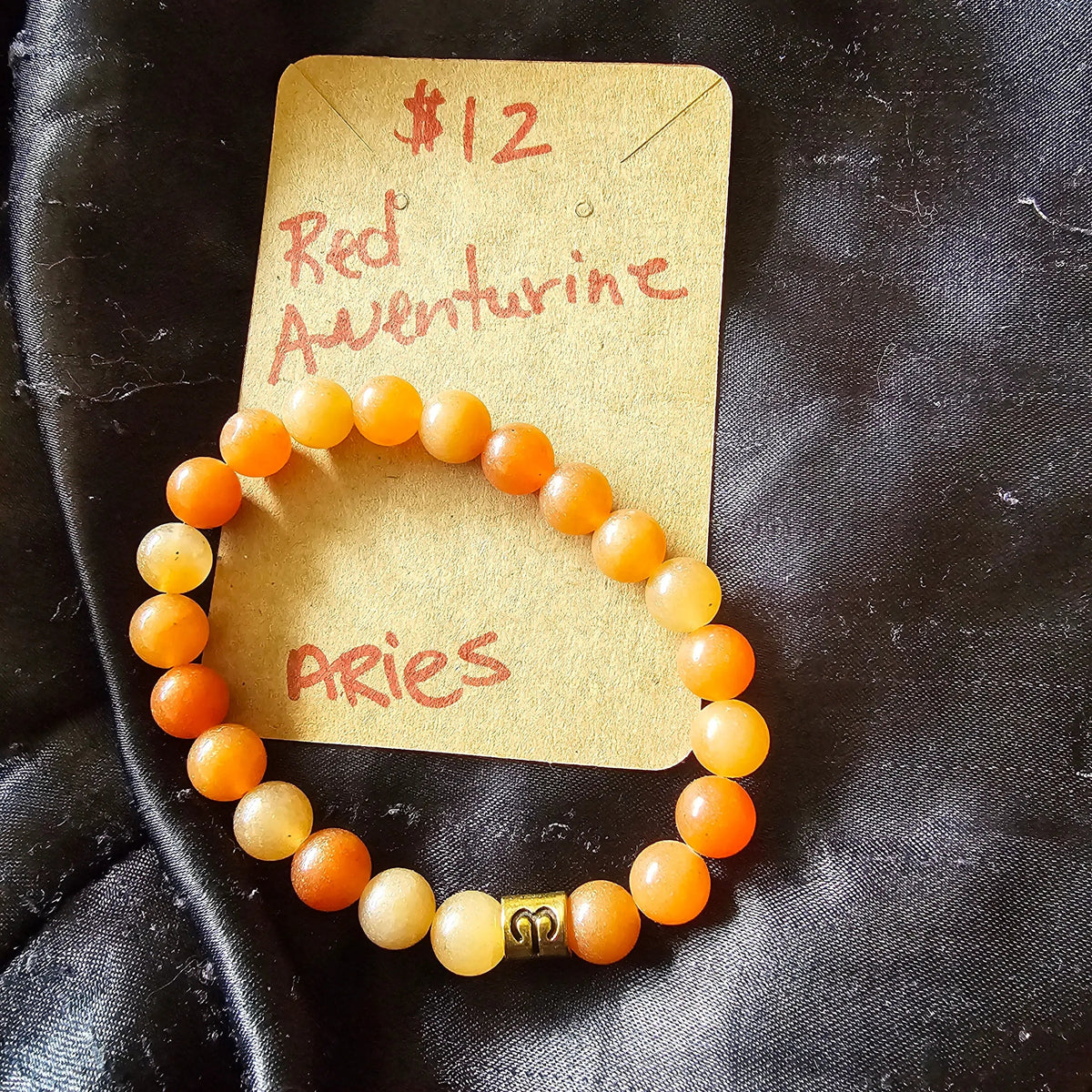 Red Aventurine 8mm Beads Bracelet for Aries