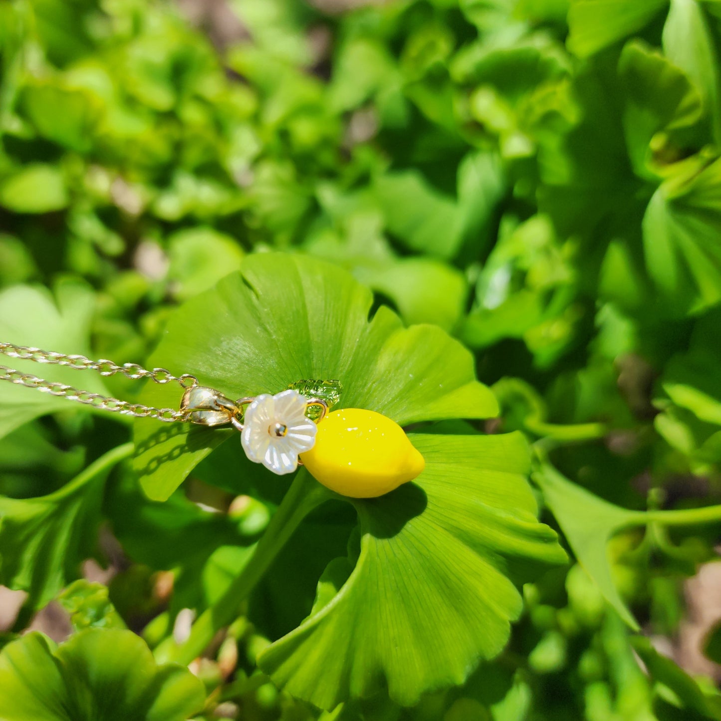 Custom Lemon 14K Gold/925 Silver Plated Citrus Fruit Necklace