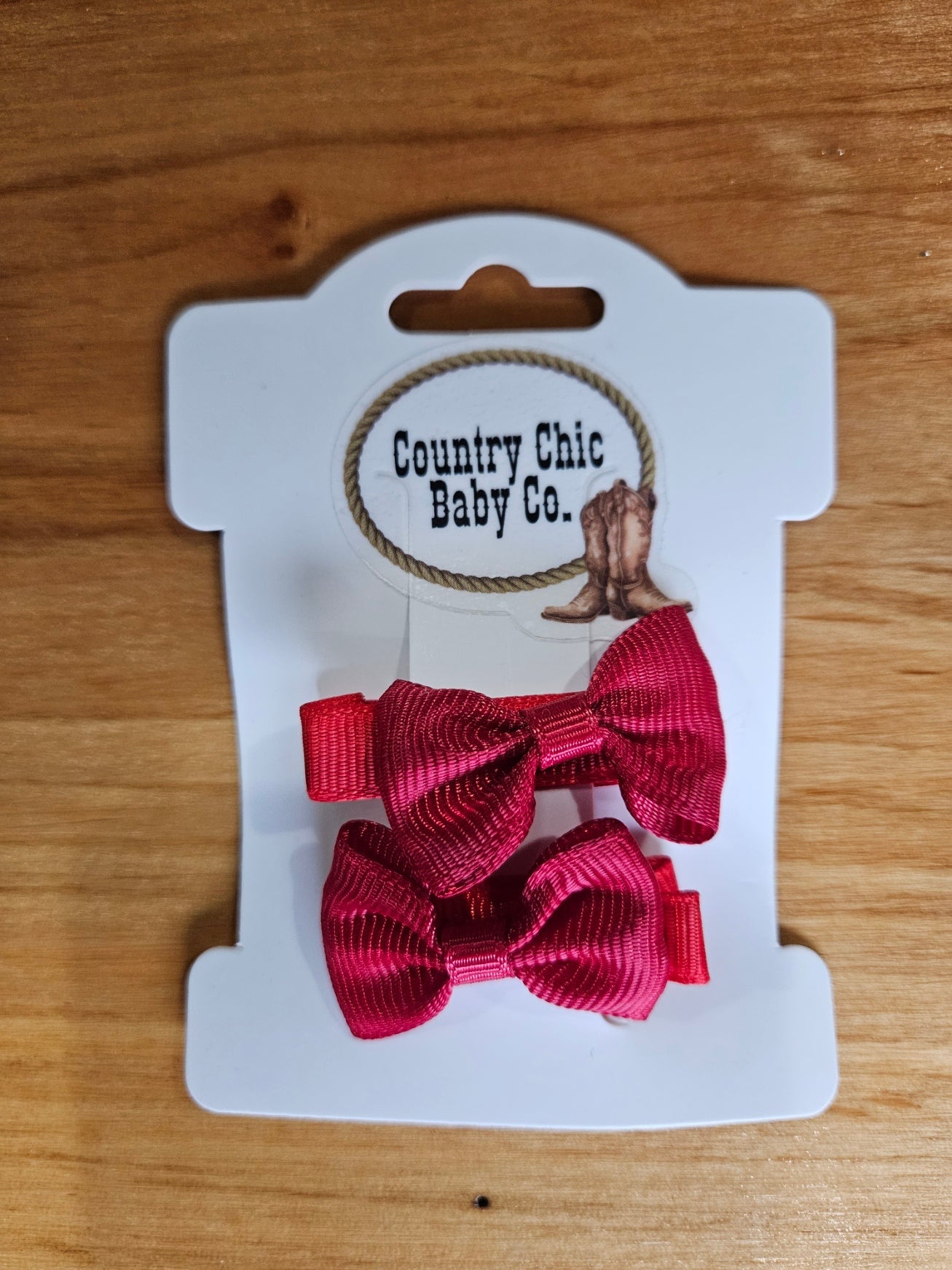 Mini Bow Clips Small Hair Accessories Country Chic Baby Co