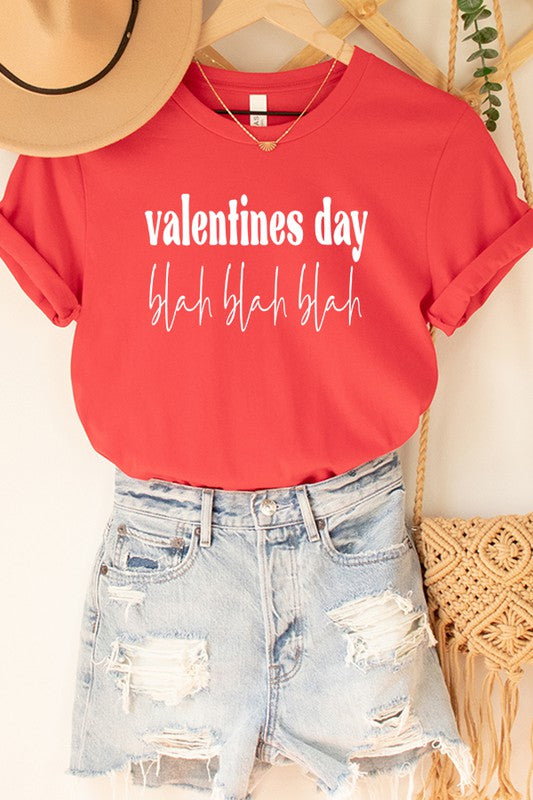 Valentine's Day Blah Blah Blah Tee Unisex Bella Canvas