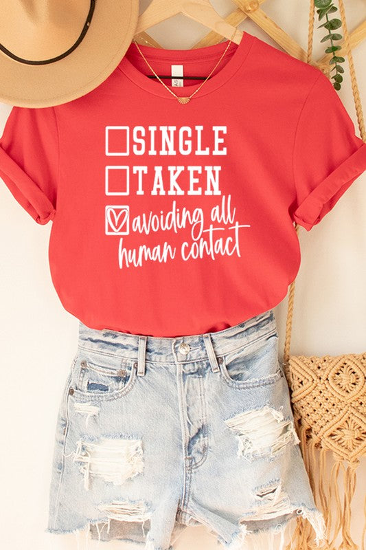 Valentine's Day Avoiding All Human Contact Tee Bella Canvas Unisex T-Shirt