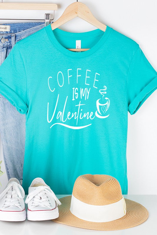 Valentine's Day Coffee Print Unisex Tee Bella Canvas