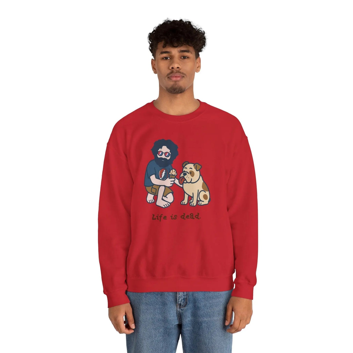 Crewneck Sweatshirt Heavy Blend Jerry and Frank Are Sharin' Life is dead.
