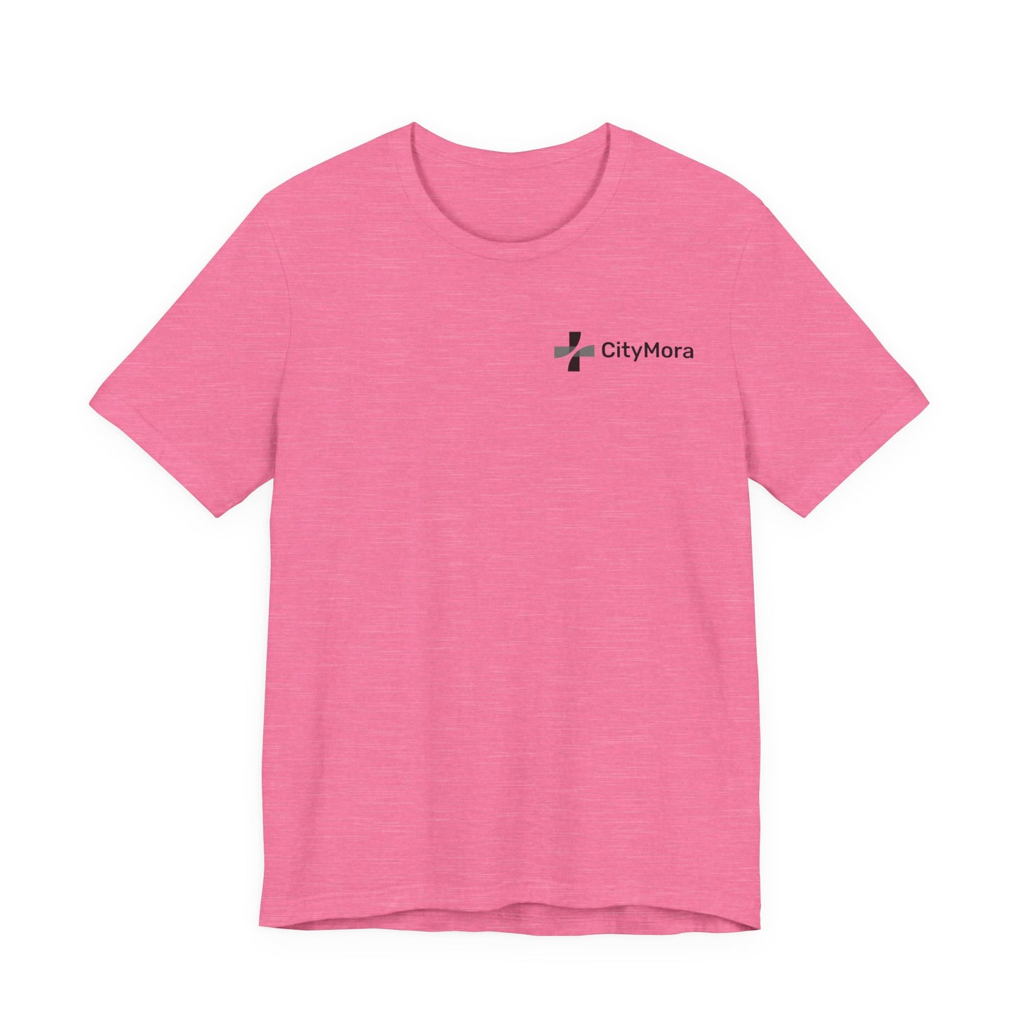 Casual Unisex Tee - 'CityMora' Motivational Short Sleeve Shirt - Black