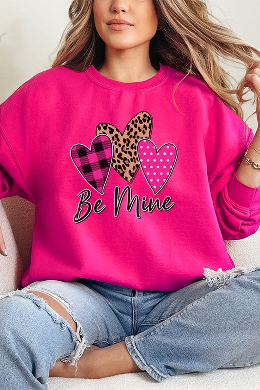 Be Mine Hearts Sweatshirt Valentine's Day Gildan