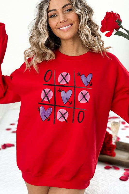 Heart Block Sweatshirt Unisex Valentine's Day Gildan