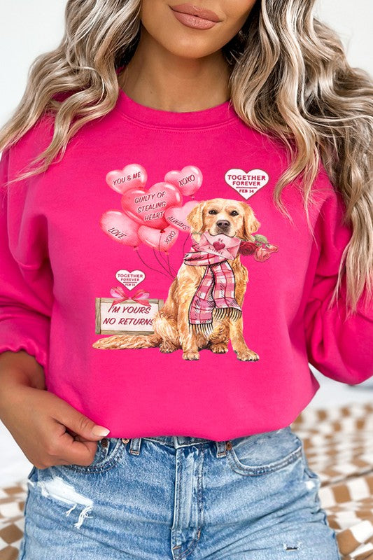 Valentine's Day Together Forever Dog Sweatshirt Gildan