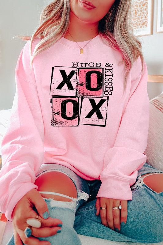 Hugs and Kisses Valentine's Day Sweatshirt Gildan Unisex