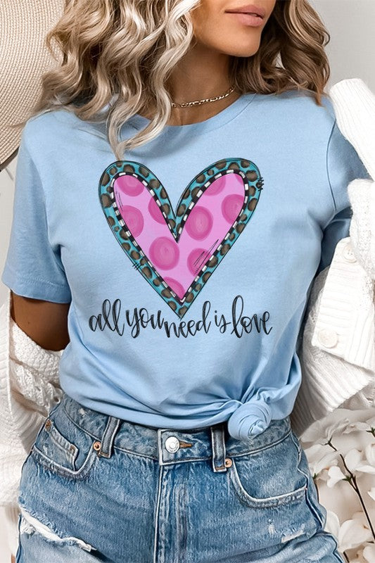 Love Heart All You Need is Love Tee Bella Canvas Unisex
