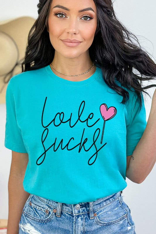 Love Sucks Sucker Tee Valentine's Day Unisex T-Shirt Bella Canvas