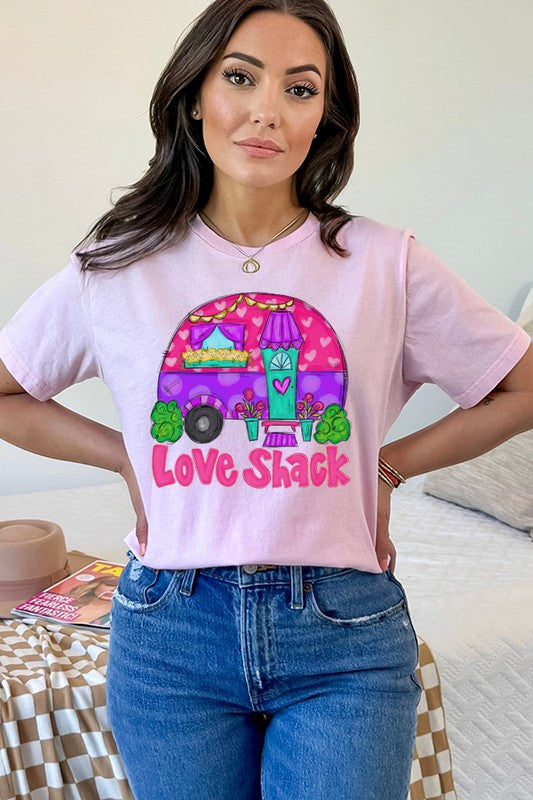 Valentine's Day Love Shack Graphic Tee Bella Canvas Unisex