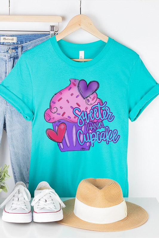 Valentine's Day Sweeter Than a Cupcake Tee Unisex T-Shirt Bella Canvas