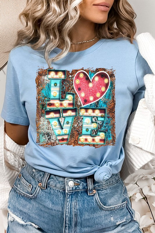 Aztec Love Block Graphic Tee Unisex T-Shirt Bella Canvas