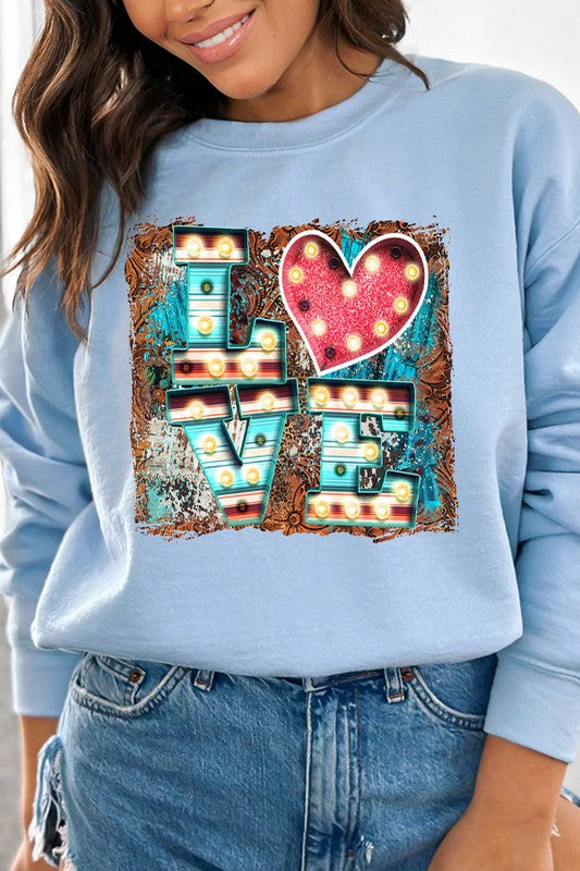 Aztec Love Block Unisex Sweatshirt Gildan