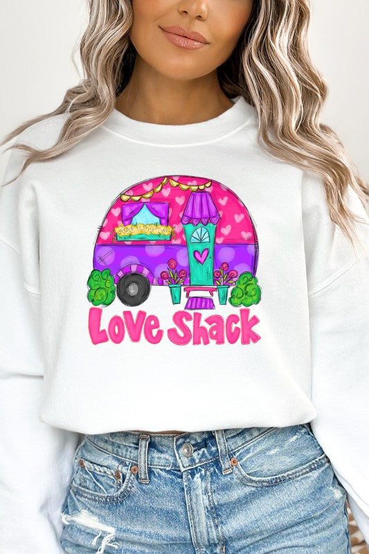 Valentine's Day Love Shack Graphic Sweatshirt Unisex Gildan