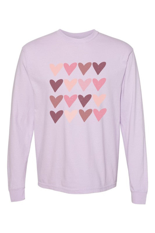 Pink Hearts Valentine's Day Long Sleeve Shirt