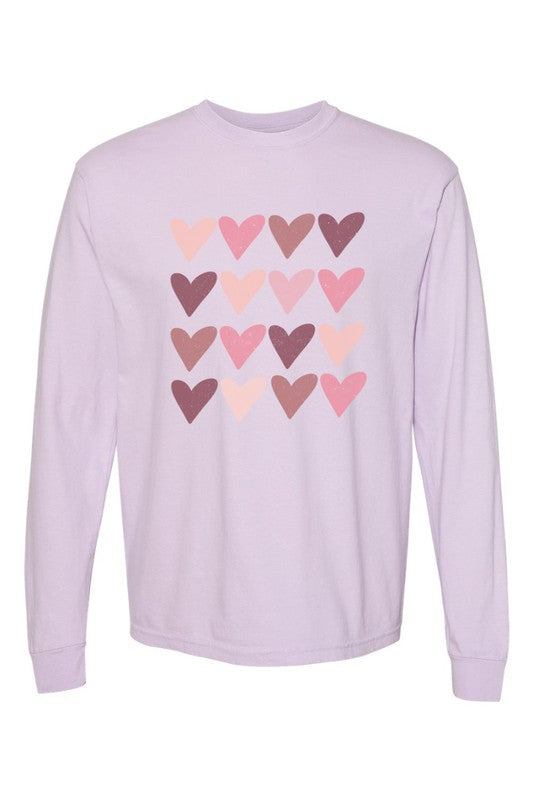 Pink Hearts Valentine's Day Long Sleeve Shirt