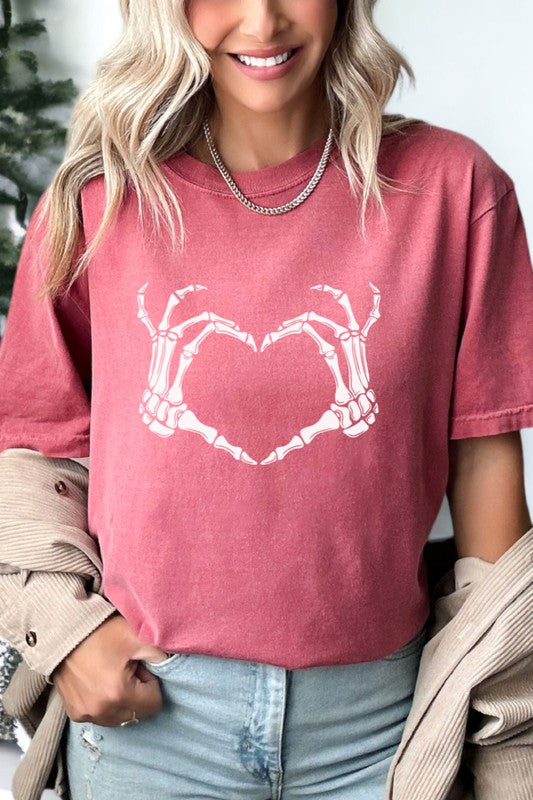 Skeleton Heart Valentine's Day Comfort Colors Tee