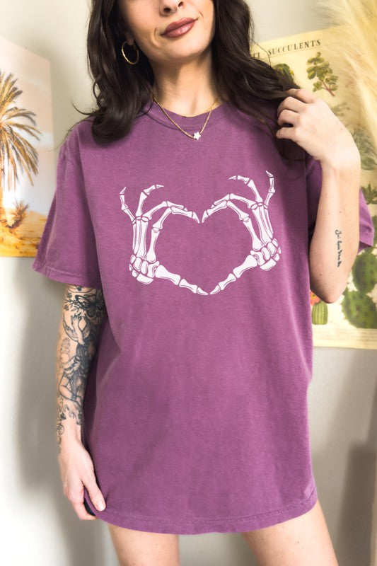 Skeleton Heart Valentine's Day Comfort Colors Tee