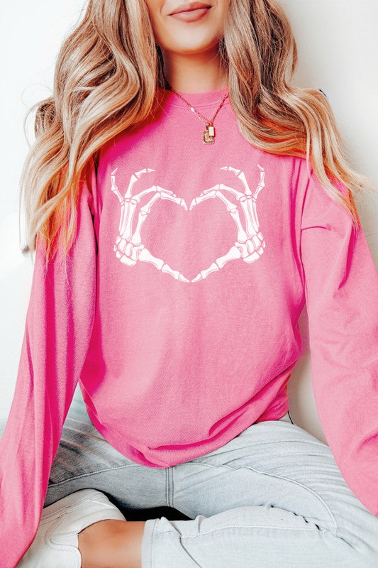 Skeleton Heart Valentine's Day Long Sleeve Shirt