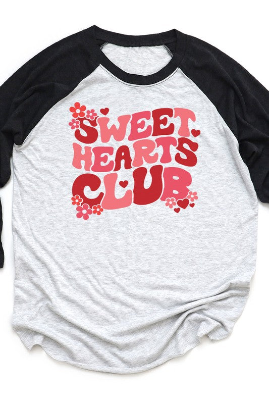 Sweet Hearts Club Raglan Valentine's Day Unisex T-Shirt