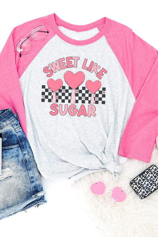 Sweet Like Sugar Raglan Unisex T-Shirt
