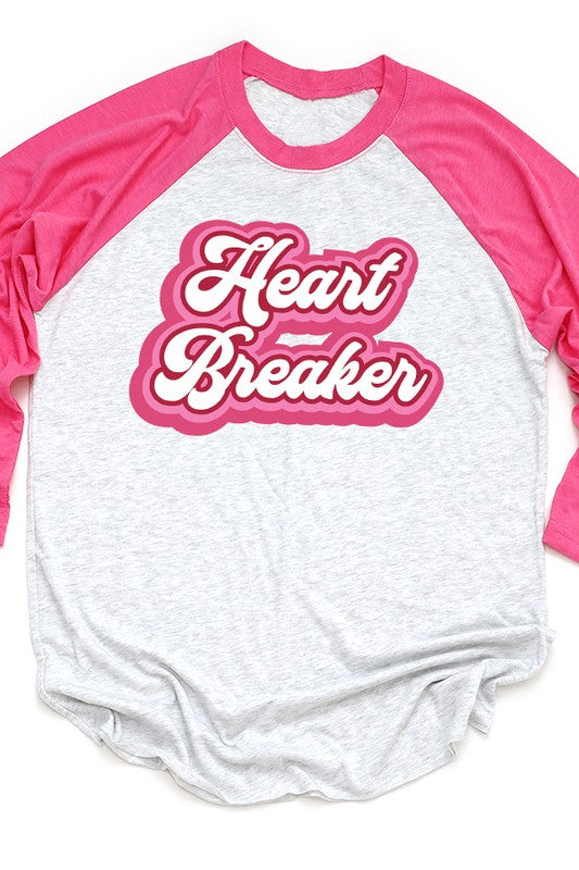 Pink Heart Breaker Raglan Valentine’s Day Unisex Shirt