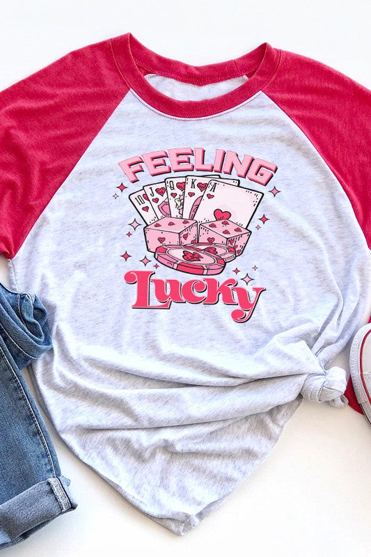 Feeling Lucky Raglan T-Shirt Unisex