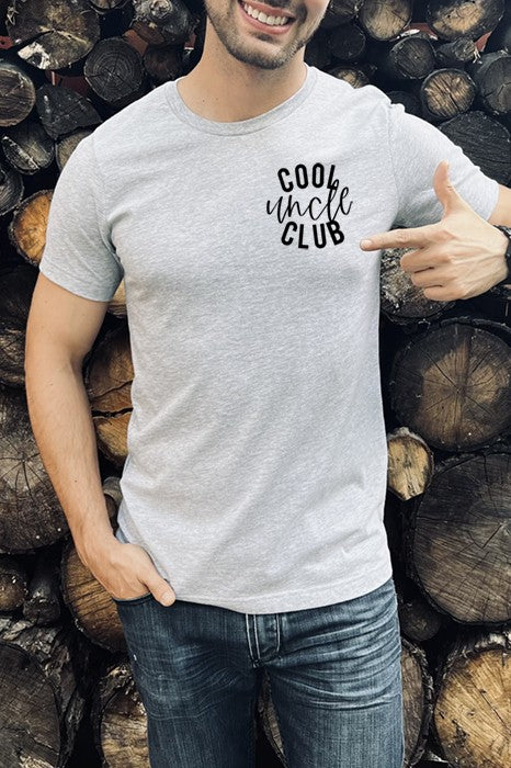 Cool Uncle Club Soft Cotton Blend Graphic Tee Bella Canvas