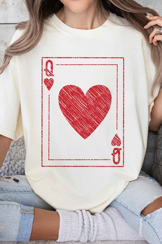 Queen Of Hearts Valentines Graphic Tee