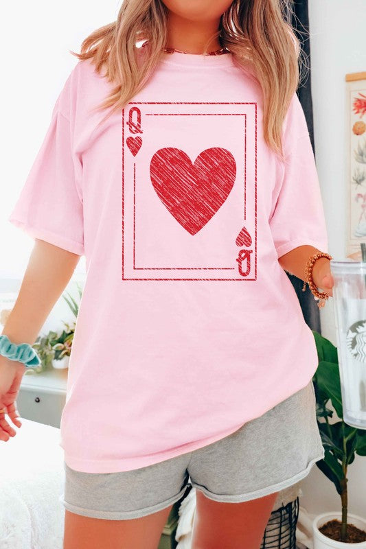 Queen Of Hearts Valentines Graphic Tee