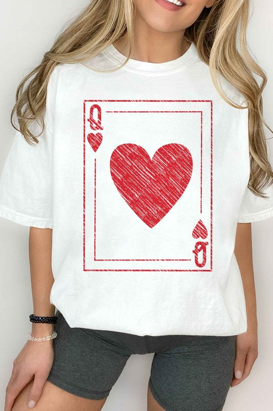 Queen Of Hearts Valentines Graphic Tee