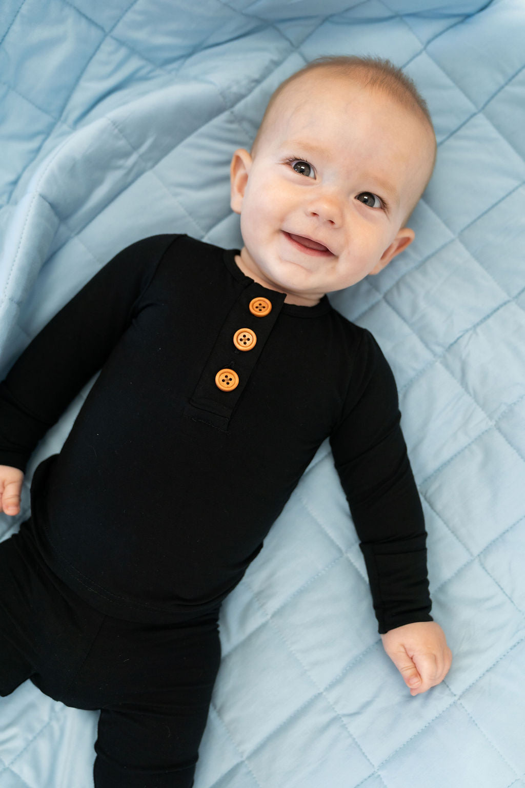 Black Bamboo Infant 2-Piece Set Laree + Co.