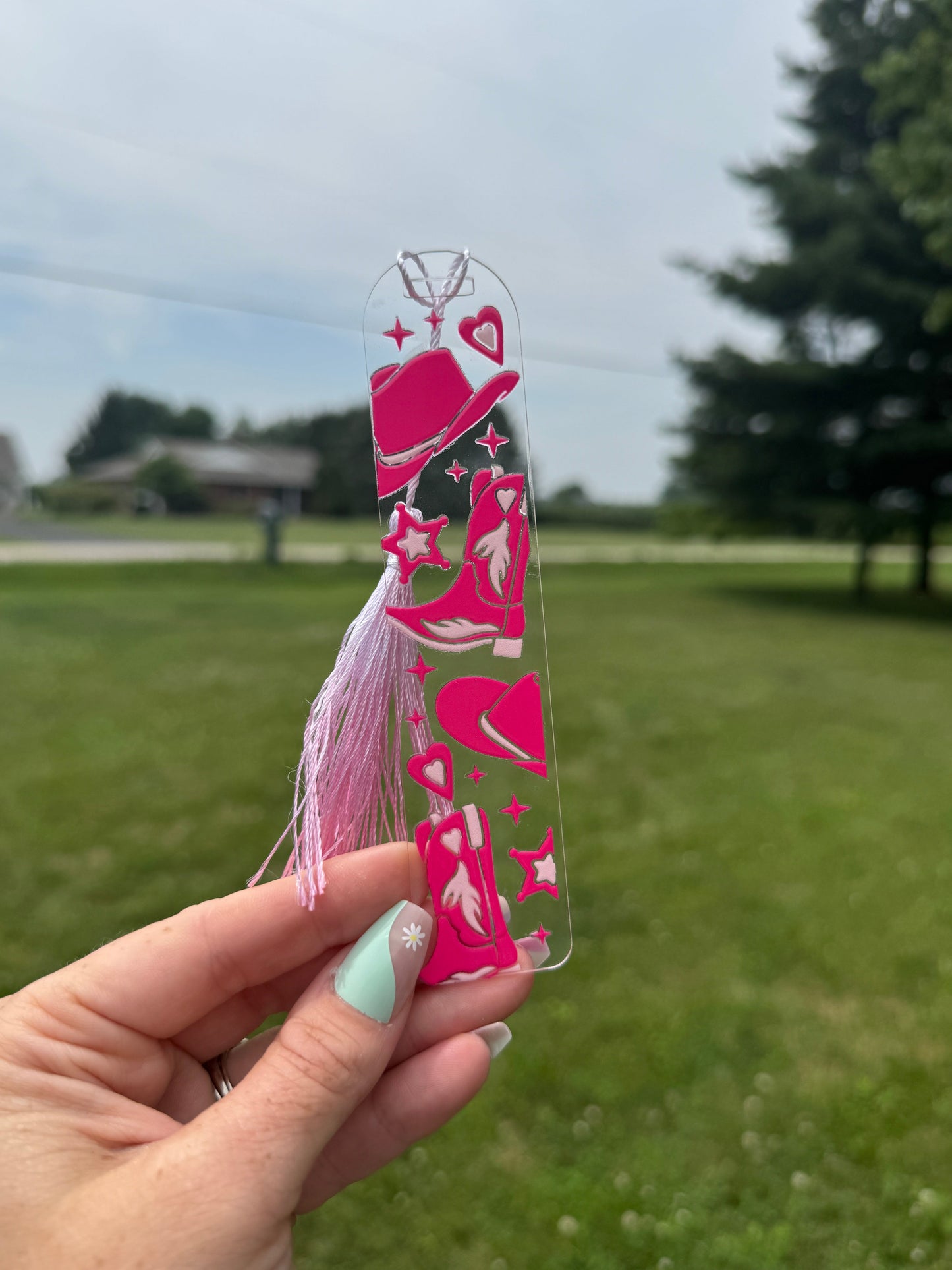 Acrylic Vibrant Bookmark Durable Bookmark Sawdust and Cedar