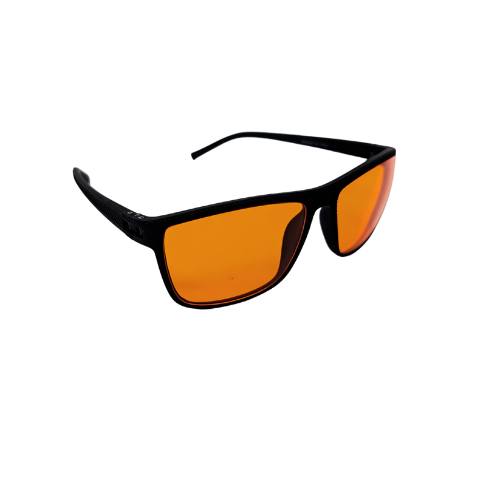 Moonwalkerz Blue Light Blocking Sleep Glasses Matte Black Kingseven Design
