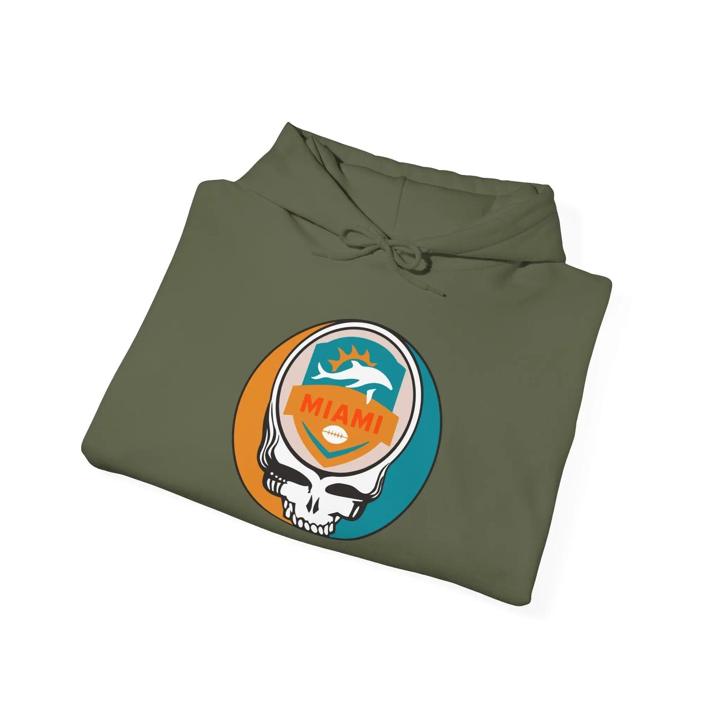 Miami Dolphins Stealie Grateful Dead Hooded Sweatshirt NFL The Gridiron Collection
