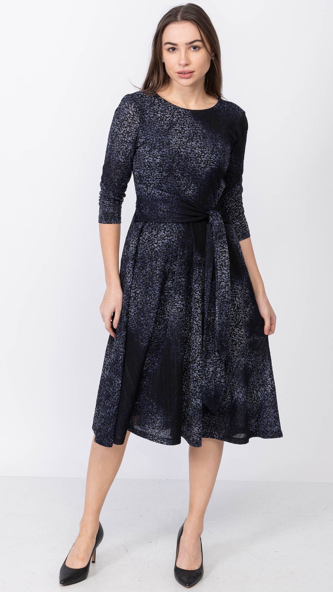 Side Tie Flattering Burnout Dress