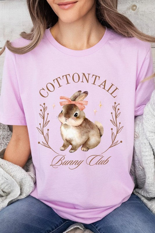 Cottontail Bunny Club Easter Graphic Short Sleeve T Shirts