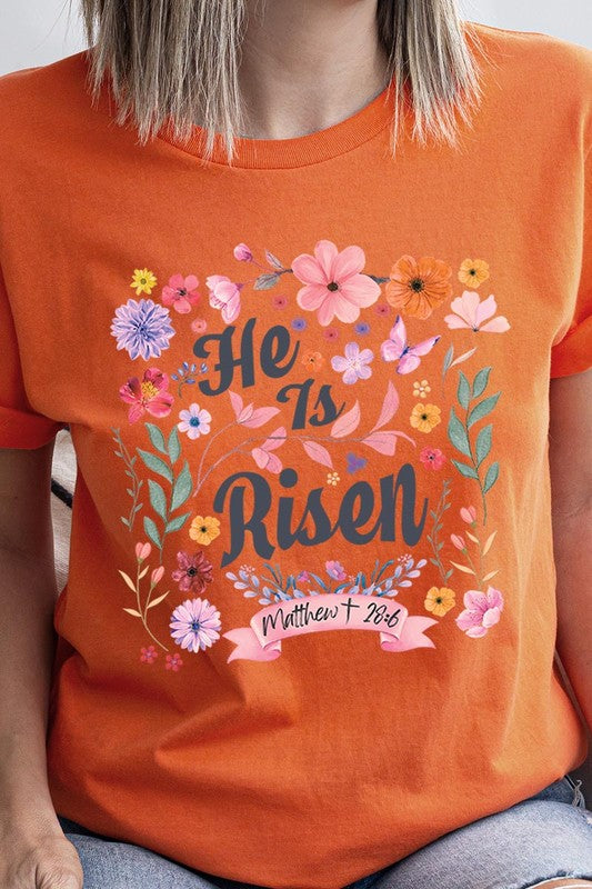 He is Risen Easter Christian Graphic T Shirts