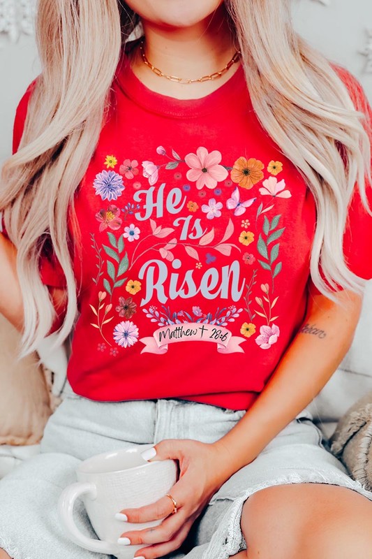 He is Risen Easter Christian Graphic T Shirts