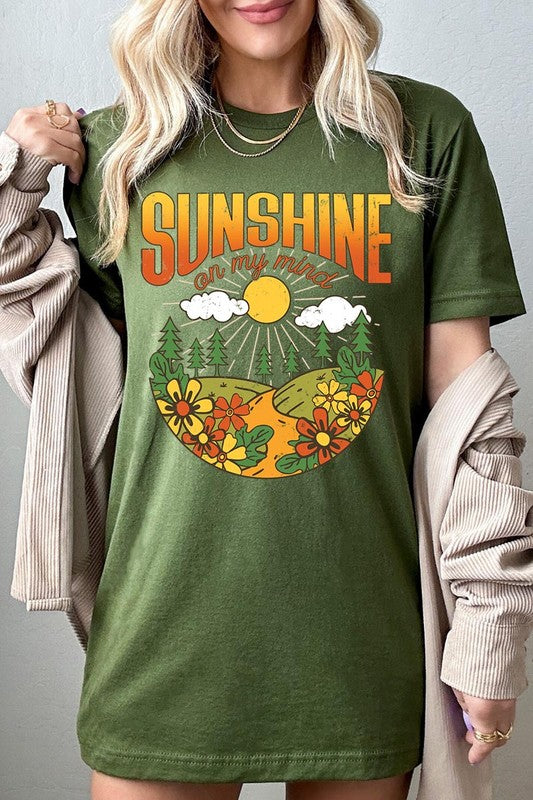 Sunshine On My Mind Nature Graphic T Shirts